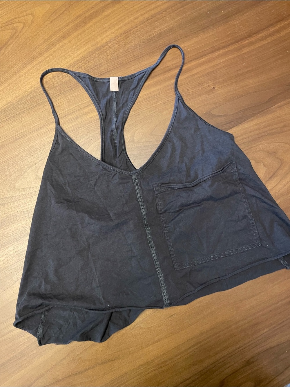 lunya grey Racerback Pocket Cropped Tank | XS | Soft and Cozy